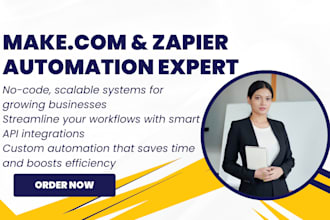 build make com automation, gohigh level workflows, zapier and API integrations