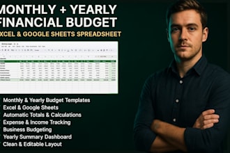 design monthly yearly financial annual budget excel google spreadsheet csv api
