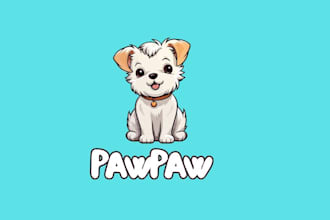modern minimalist dog cat pet bird animal logo or any design