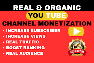 do complete youtube monetization channel shoutout, promotion, organic subscriber