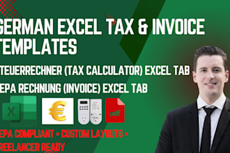 create german excel tax calculator and german sepa invoice  german spreadsheet