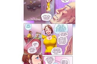 draw cute nsfw comic, sfw comic, erotic comic, oc comic, furry art, comic illust