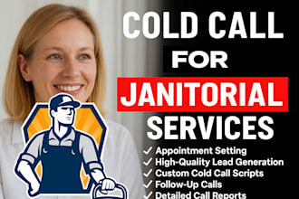 do cold calling and set appointments for janitorial and cleaning businesses