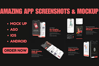 design app aso screenshots for appstore and googleplay ios screens