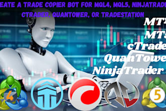 do trade copier bot for mql4,mql5, ninjatrader, ctrader, quantower, tradestation