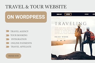 build wordpress travel agency and tour booking website