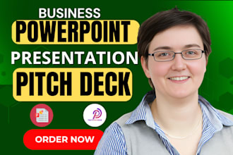 design or redesign a business powerpoint presentation and investor pitch deck