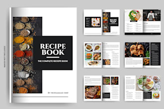 write and design a custom cookbook, recipe ebook, meal plan with formatting