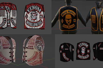 make fivem clothing fivem eup mc kuttes biker vest police clothing shoes patches