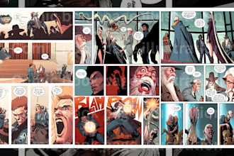 draw comic book illustration, anime manga artist, webtoon, graphic novel manga