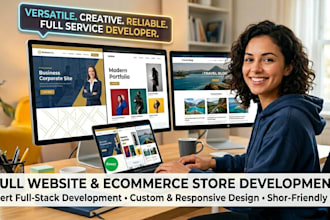 create any full website or ecommerce store for you