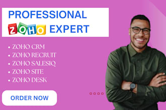 set up your zoho crm, zoho recruit, zoho salesiq zoho one and zoho desk