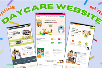 build childcare daycare website preschool nursery school or kindergarten website