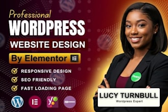 design a responsive wordpress website with SEO, speed, and mobile optimization