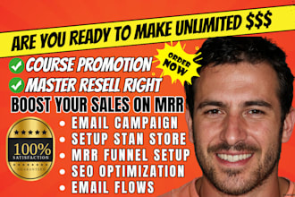 promote master resell rights course dwa ubc salesfunnel email marketing campaign