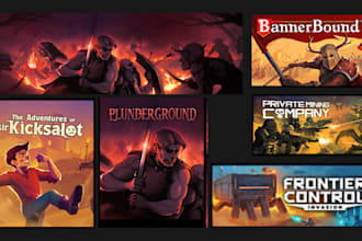 do steam capsule artwork, game design, art, logo, poster, and steam marketing