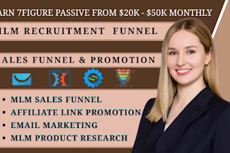 design MLM recruitment sales funnel clickbank affiliate marketing link promotion