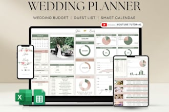 create a wedding planner spreadsheet, budget tracker, and google sheets template