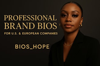 write a founder business bio or about us for US and european companies