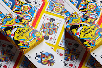 design custom card games, tcgs, or board game decks, box mockup, tarot card game