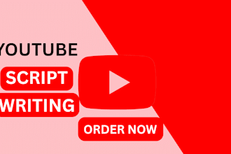 be your professional script writer for youtube video, script writing