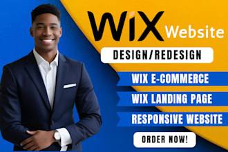 create wix website redesign, design wix website, wix landing page, wix ecommerce