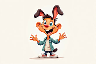 draw cartoon caricature, portrait, avatar, or logo