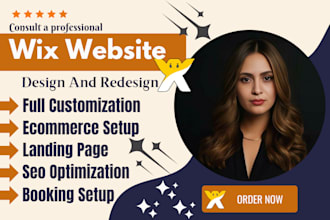 build wix website design and redesign , develop wix website design, wix website