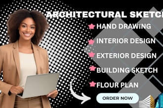 sketch architecture interior design and landscape plans