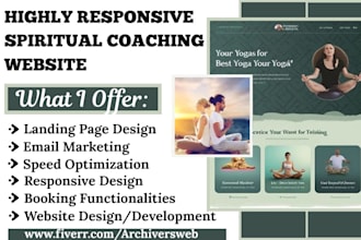 design modern spiritual digital ebook website spiritual course, coaching website