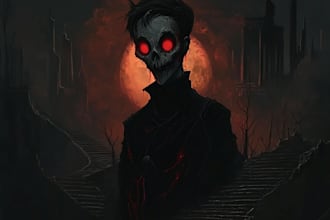 make dark art, horror or skull illustration