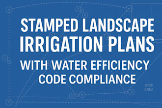 stamped landscape irrigation plans with water efficiency code compliance