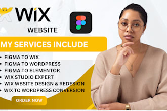 covert figma design to wordpress elementor figma to wix landing page