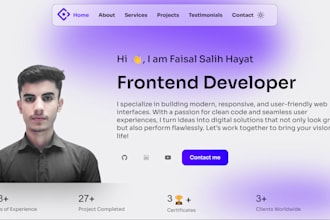 develop a personal portfolio website