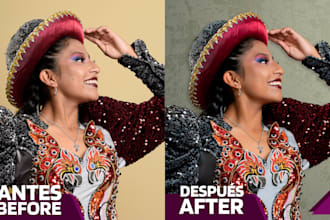 perform photo retouching with aesthetic and natural adjustments
