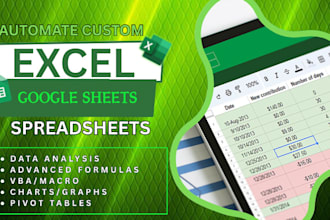 design and automate custom spreadsheets, excel, google sheets budget planner