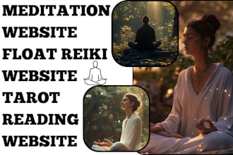 build meditation website float reiki website tarot website tarot reading