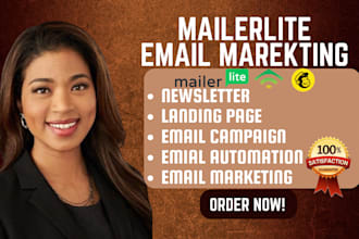 setup sqaurespace mailerlite automation, landing page, campaign email marketing
