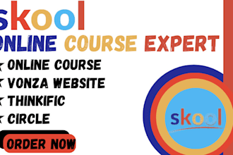 set up online skool community vonza website thinkific teachable circle