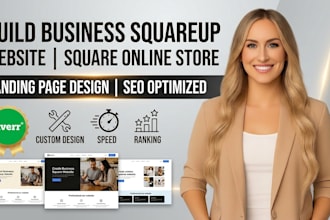 build business squareup website design or square online store landing page seo