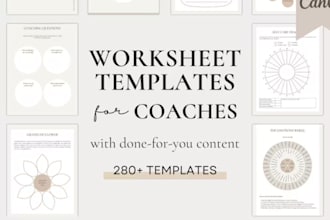 do digital product canva design ebooks,social media kit,workbook and worksheets