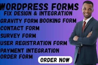 wordpress website multi step contact form gravity form payment booking form