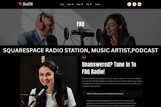 build squarespace radio station website podcast music artist website spotify