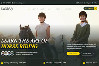 build wix squarespace equestrian website horse saddle store riding school site