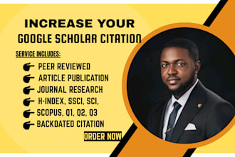 increase your google scholar citation in a top ranking index and peer journal,