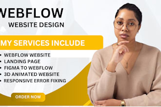 design, redesign or develop webflow website, webflow expert, figma to wix