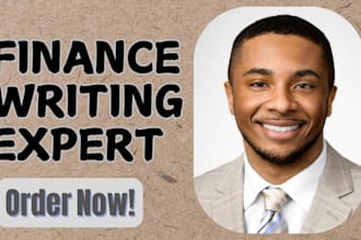 expert finance, business writing on budgeting and financial report