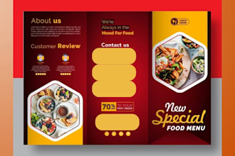design a professional eye catching menu design for your restaurant, cafe and bar
