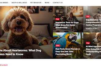 create a professional dog website for your pet business or service