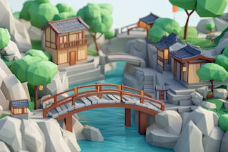 create any geometric low poly illustration in just 24 hours